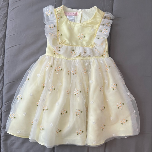Girl size 4 yellow daisy dress - Picture 3 of 5